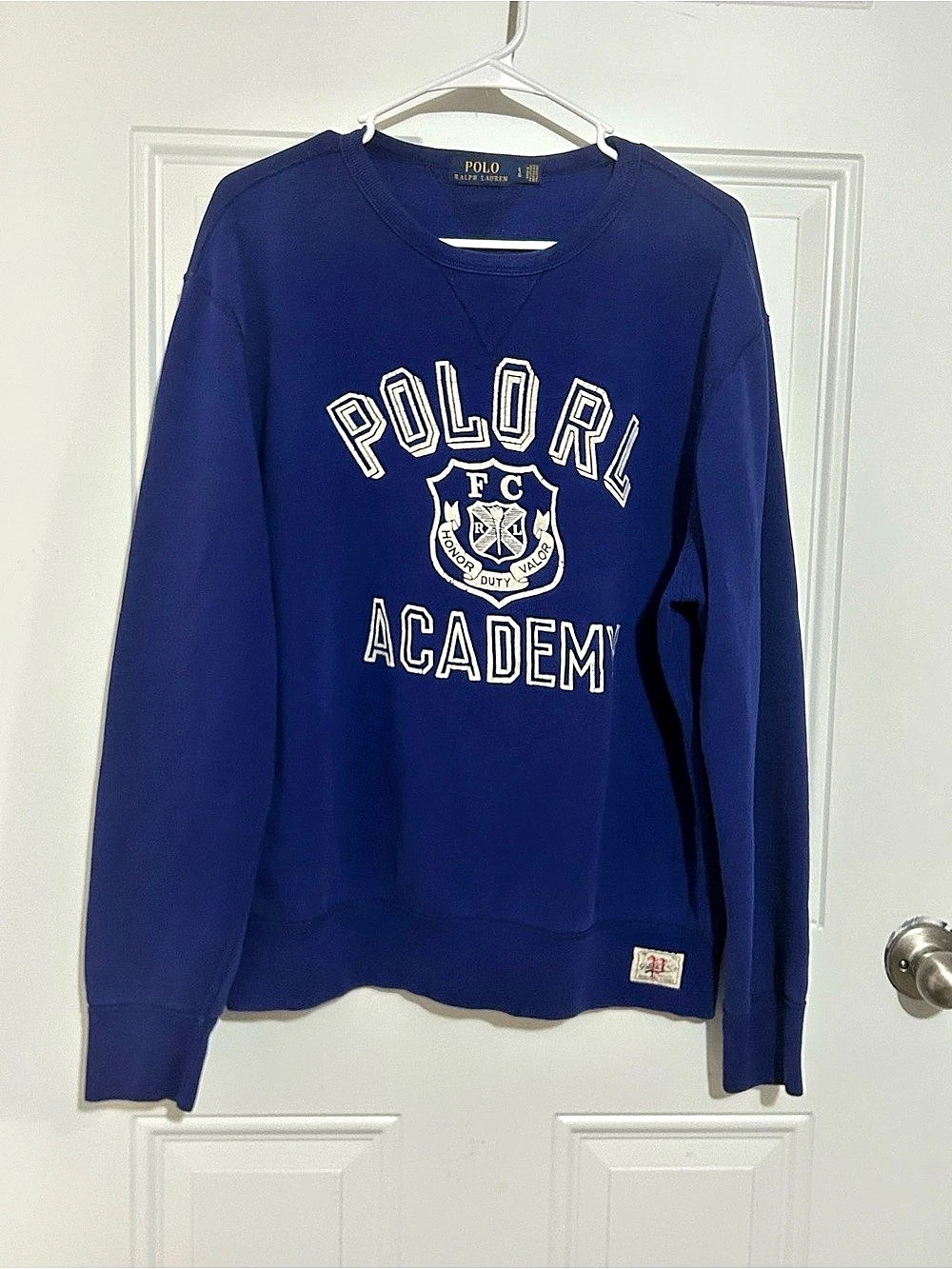 Polo Ralph Lauren Academy Crewneck Sweatshirt Blue Crewneck Sweatshirt